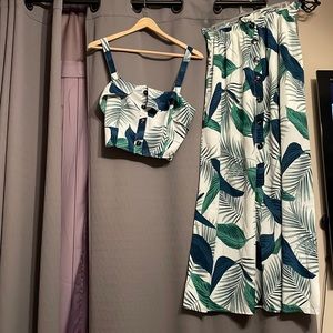 Two piece papaya dress